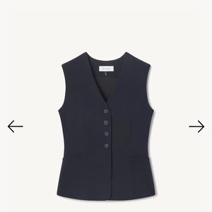 Brass Longline Vest in Smart Crepe